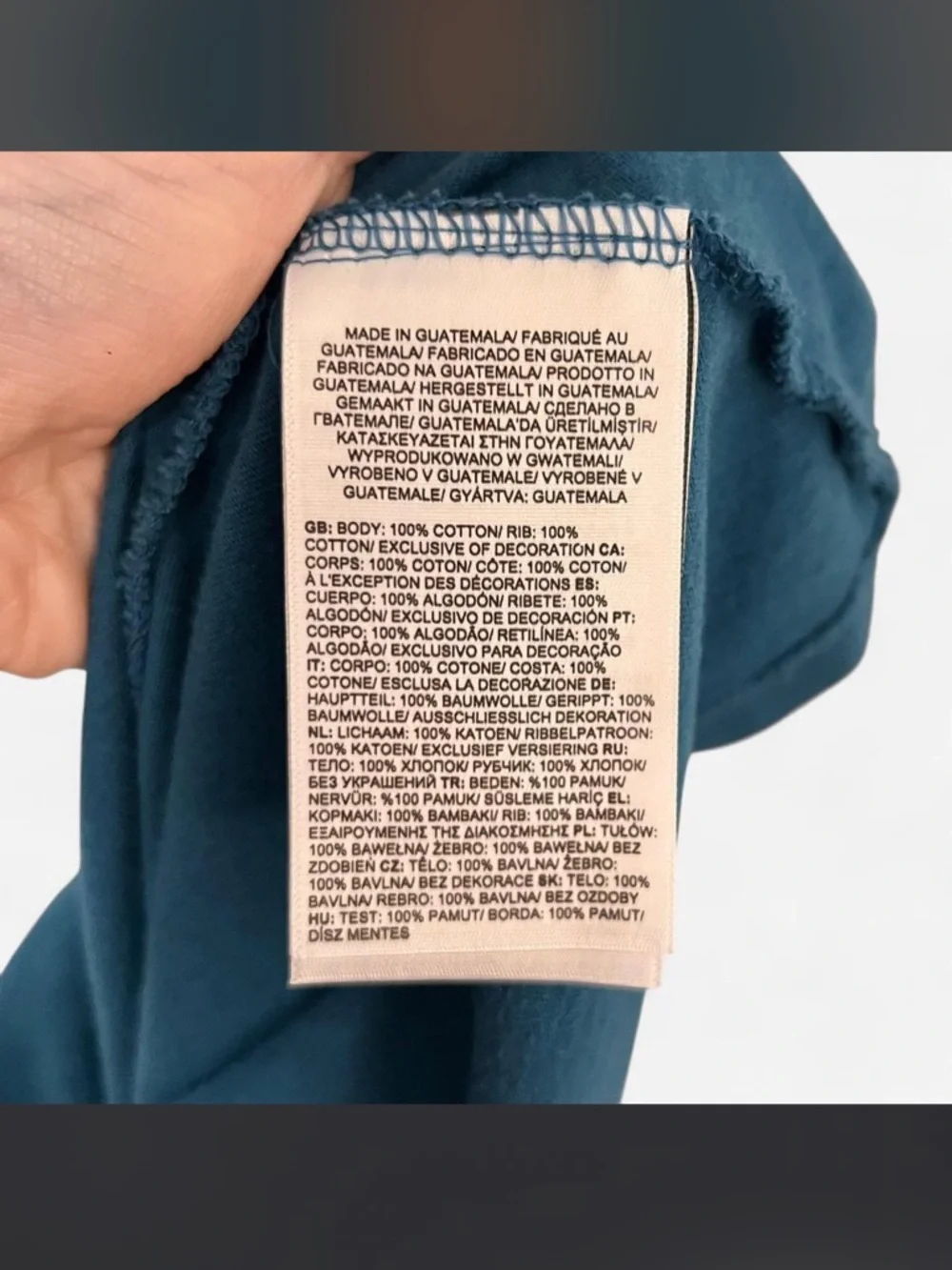 The North Face Teal Never Stop Exploring/NSE Box Tee 100% Cotton - Picture 9 of 9